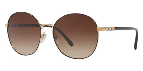 burberry sunglasses 3094|BURBERRY BE 3094 114513 Light Gold Metal Round .